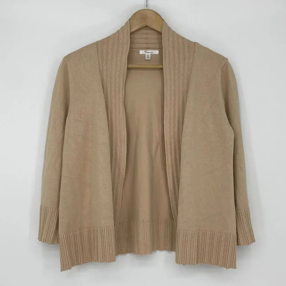 89th + Madison Chic Cardigan in Tan size medium